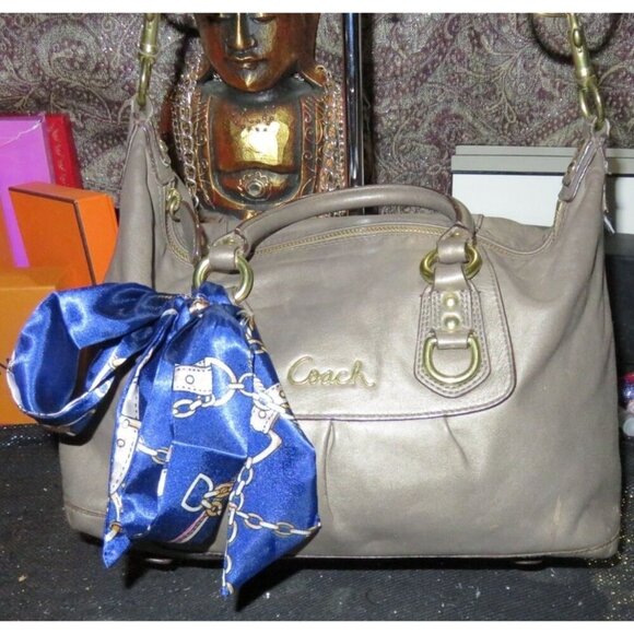Coach 2011 Ashley Classic Grey Leather Satchel